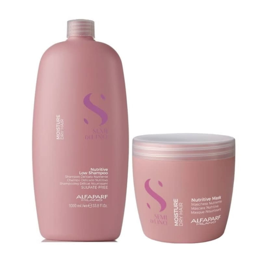 Alfaparf Semi di Lino Nutritive Pack Hidratación Cabello Seco Shampoo 1000 ml + Mascarilla 500 ml Alfaparf Nutritive Shampoo Hidratación Cabello Seco 1000 ml + Mascarilla 500 ml
