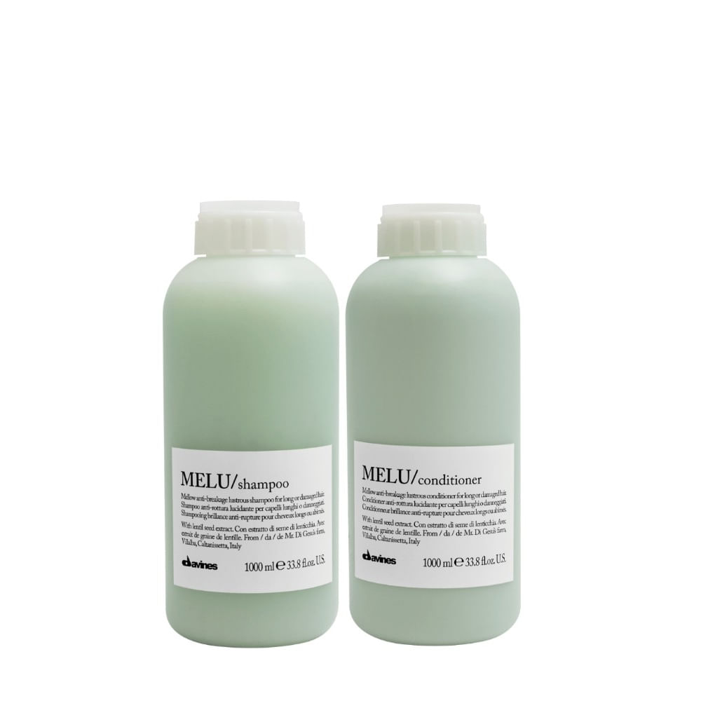 Davines Melu Pack Reparación Cabello Dañado Shampoo 1000 ml + Acondicionador 1000 ml Davines Melu Shampoo Reparación Cabello Dañado 1000 ml + Acondicionador 1000 ml