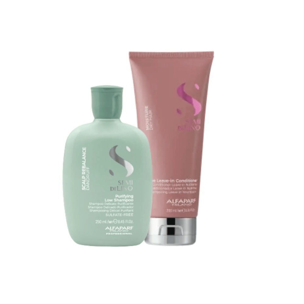 Alfaparf Semi di Lino Purifying Pack Caspa Cabello Con Caspa Shampoo 250 ml + Leave In 200 ml Alfaparf Purifying Shampoo Caspa Cabello Con Caspa 250 ml + Leave In 200 ml
