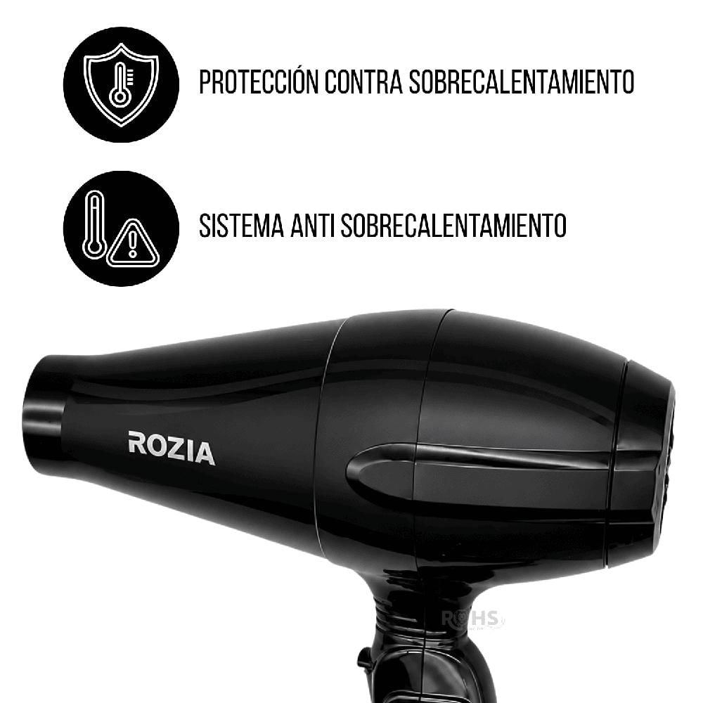 Secadora De Cabello Rozia HC8308 Profesional 8000W Con Boquilla Y 2 Velocidades De Aire