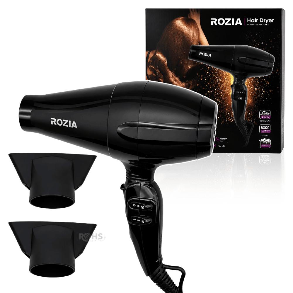 Secadora De Cabello Rozia HC8308 Profesional 8000W Con Boquilla Y 2 Velocidades De Aire