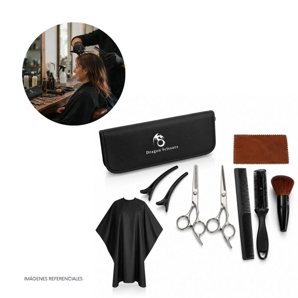 Kit de Tijeras de Peluquería Profesional Dragon Scissors para Barbero