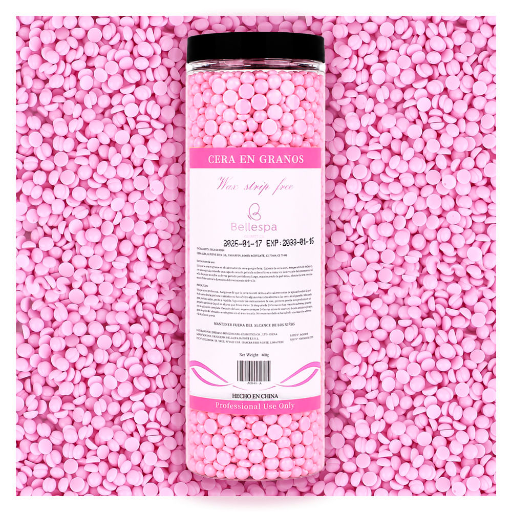 Cera Granulada Depilatoria Rosa 400 gr Bellespa
