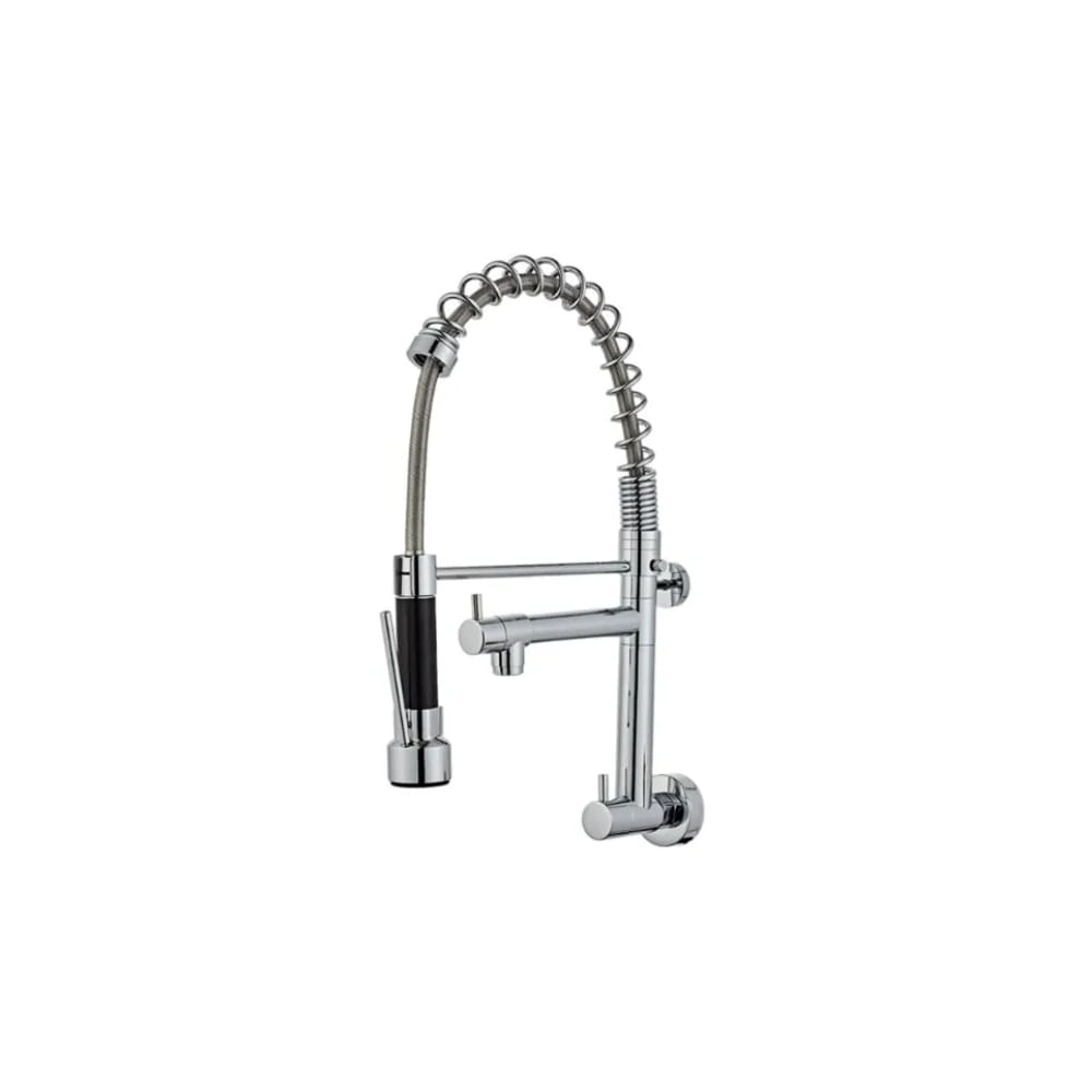 LLAVE PARA COCINA RESORTE PARED CROMADO F1005 Cromado