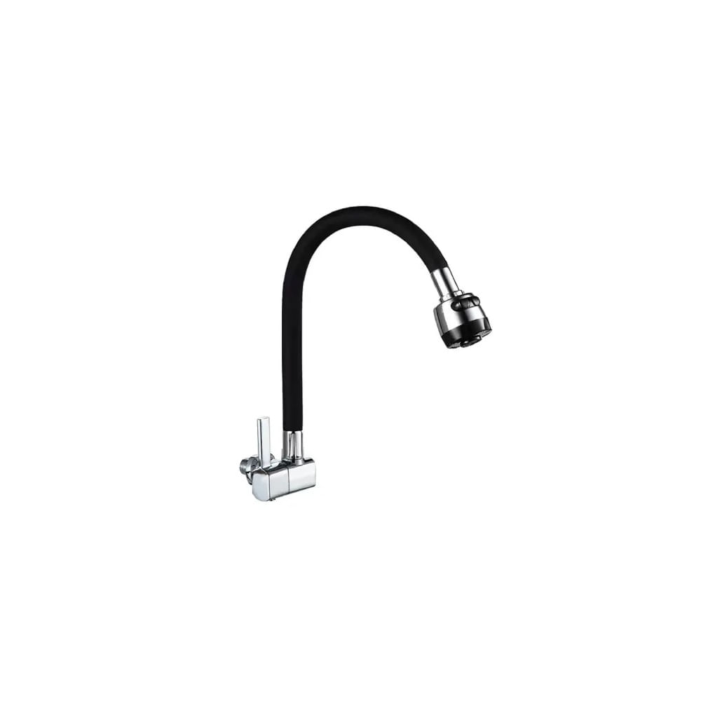 LLAVE DE COCINA A LA PARED PICO FLEXIBLE NEGRO Z09521