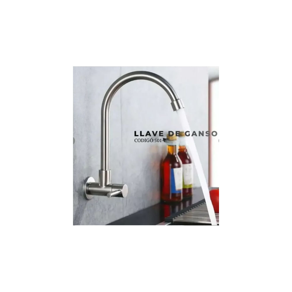 LLAVE PARA COCINA A PARED RIGIDO PICO J CRISTINA SATINADO