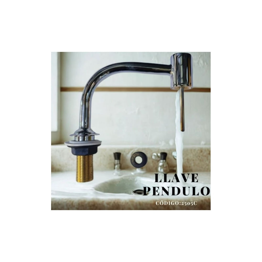 LLAVE DE LAVATORIO PÉNDULO AL MUEBLE CROMADO