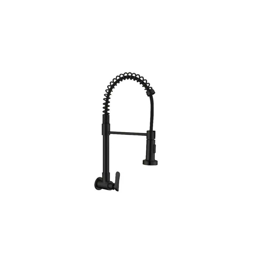 LLAVE DE COCINA RESORTE NEGRO PARED LC304-201401 Negro