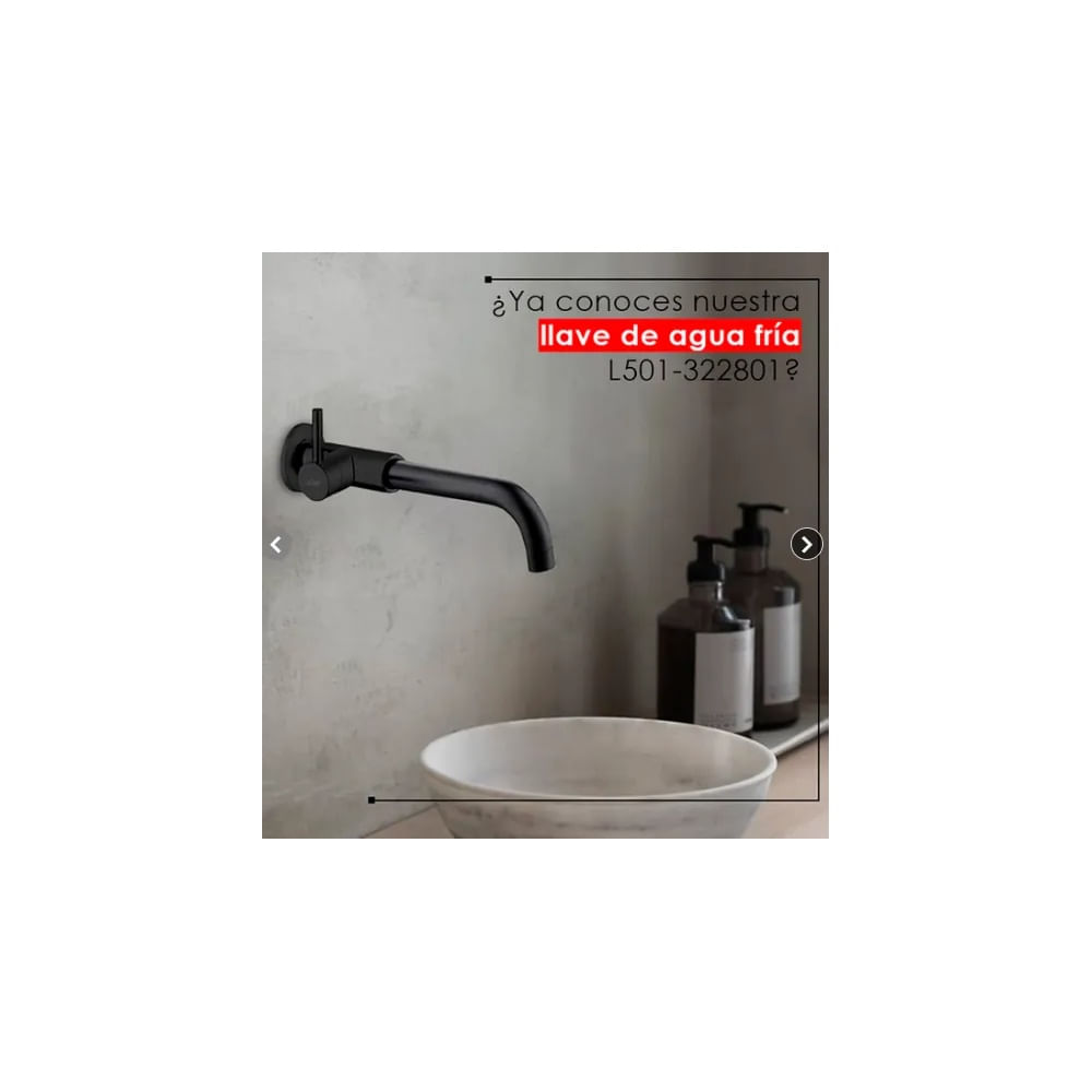 LLAVE DE COCINA NEGRO AL MUEBLE L504-322801 Negro