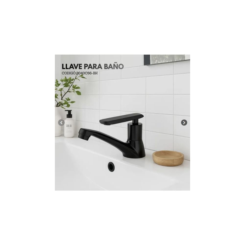 LLAVE PARA LAVATORIO BAJO ALETA PROJECT NEGRO