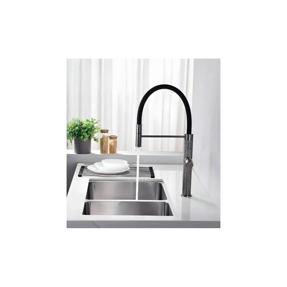 MEZCLADORA MONOCOMANDO DE COCINA AL MUEBLE GUN GREY Gris