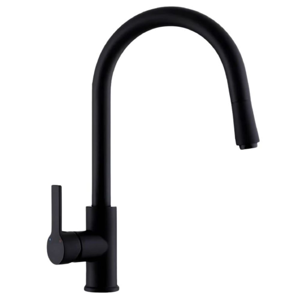 MEZCLADORA MONOCOMANDO PARA COCINA NEGRO Negro