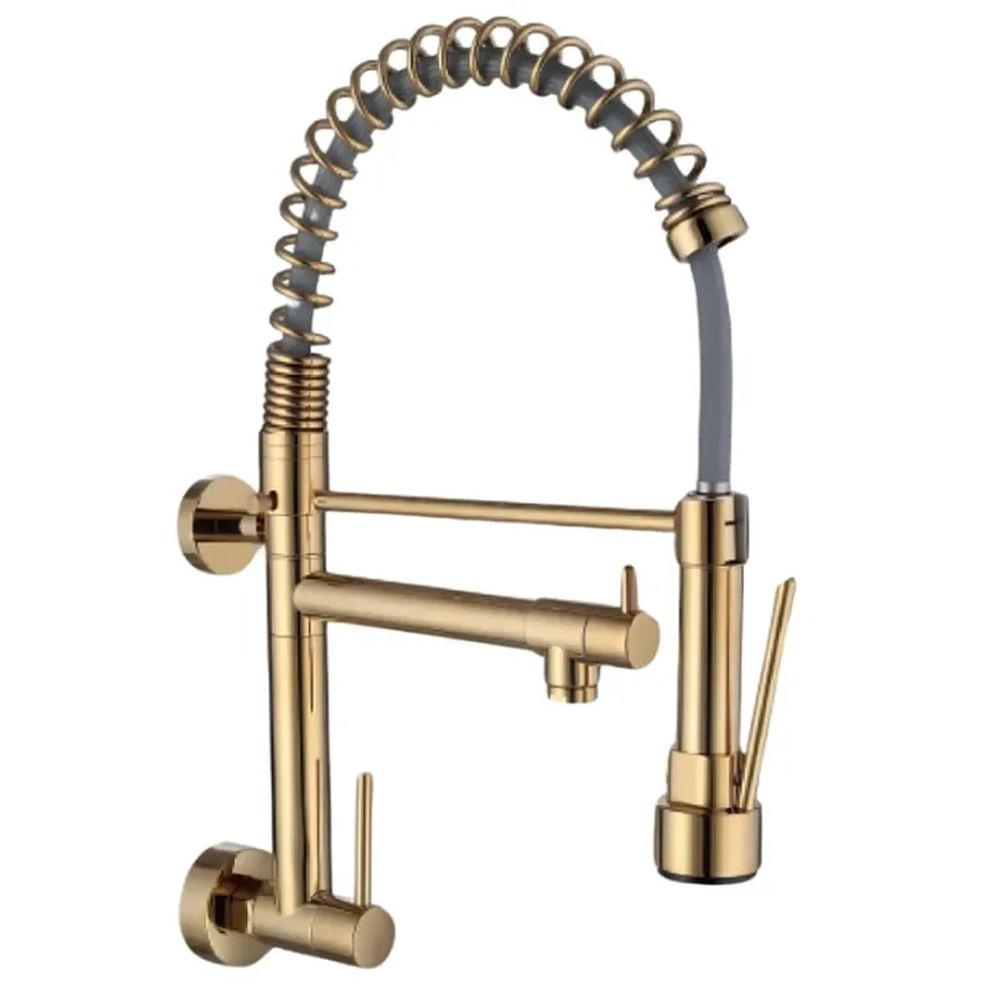 Grifería Profesional de Cocina con Doble Salida Acabado Dorado - 0030020250 Dorado