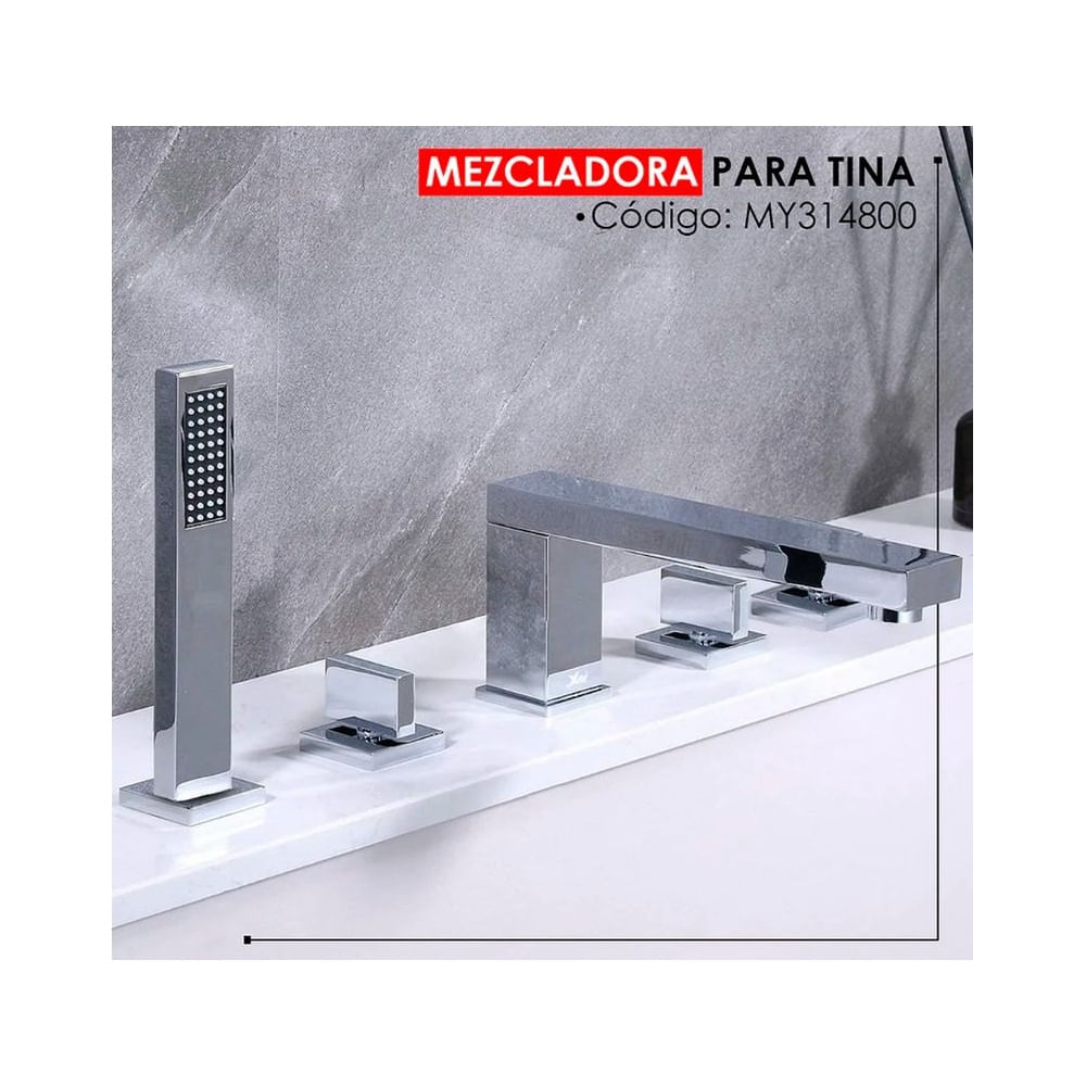 MEZCLADORA PARA TINA CROMADO MY314800 Cromado