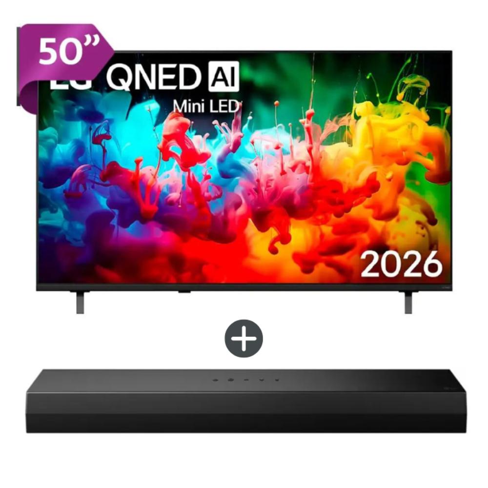 Televisor LG QNED Mini LED 50 Smart TV 2026 - 50QNED70BSA Con Soundbar LG S20A