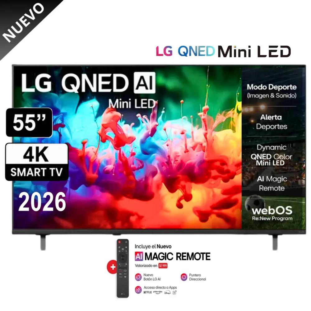 Televisor LG 55 MiniLED QNED 4K ThinQ AI 55QNED65BSA