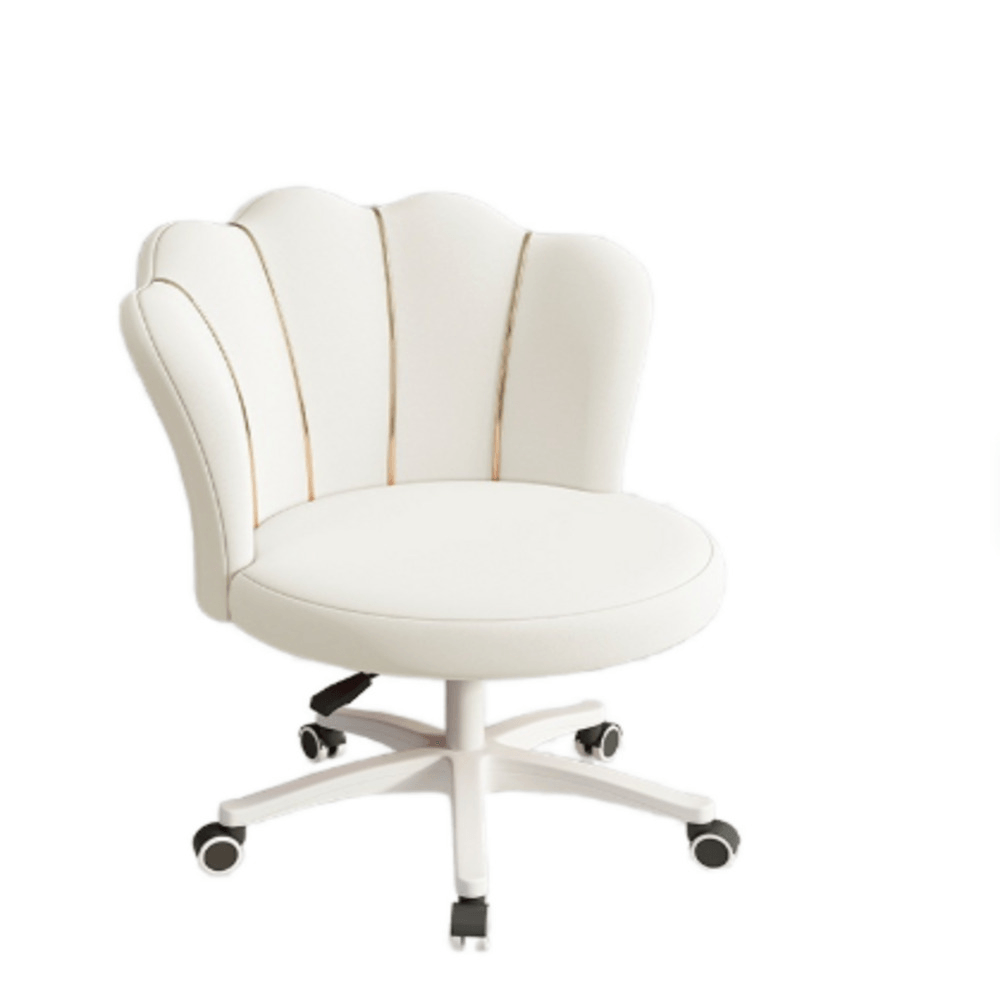 Silla Giratoria Ergonómica de Escritorio Oficina Tocador Blanco Buckingham