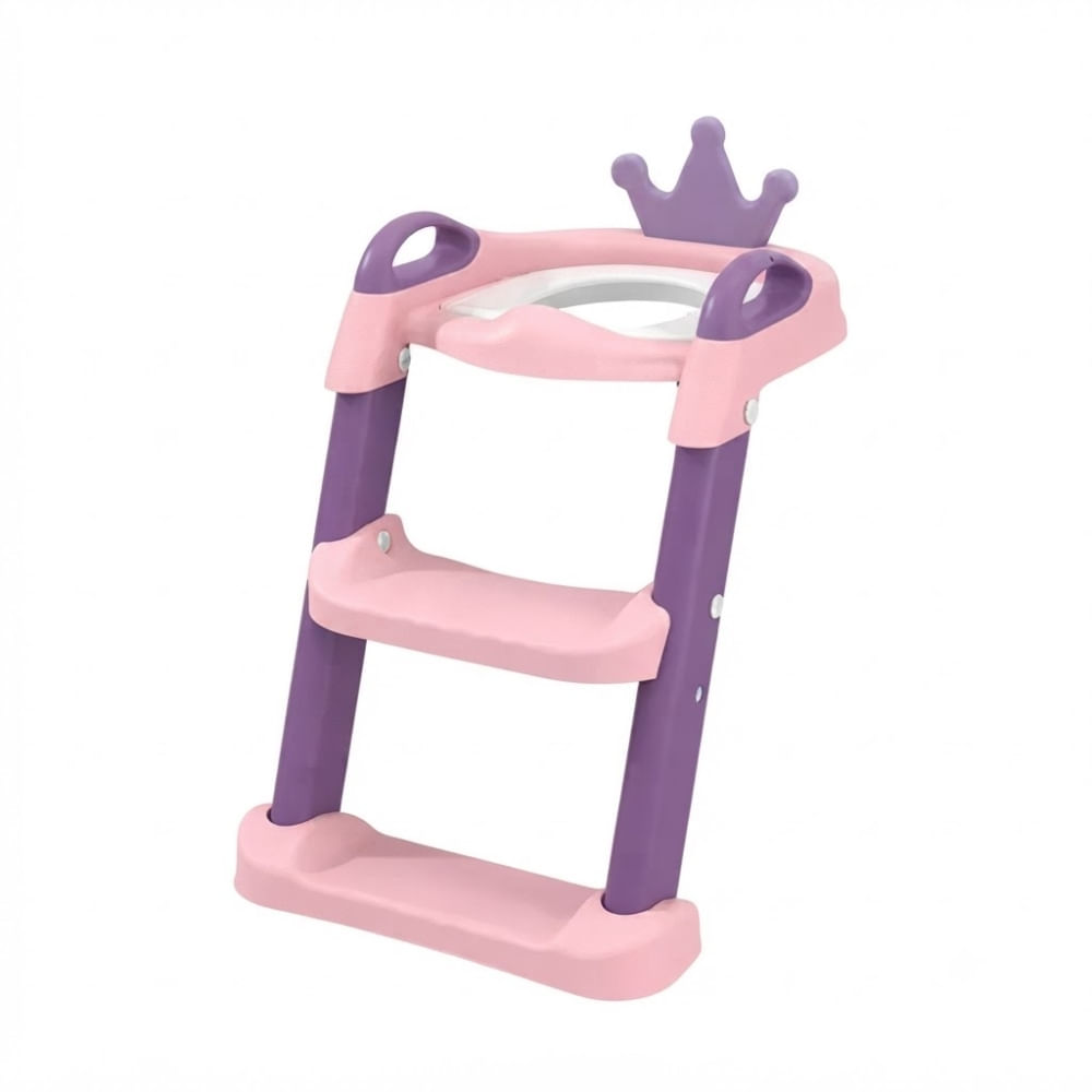 Inodoro Bacín Asiento Infantil de Corona con Escalera color 