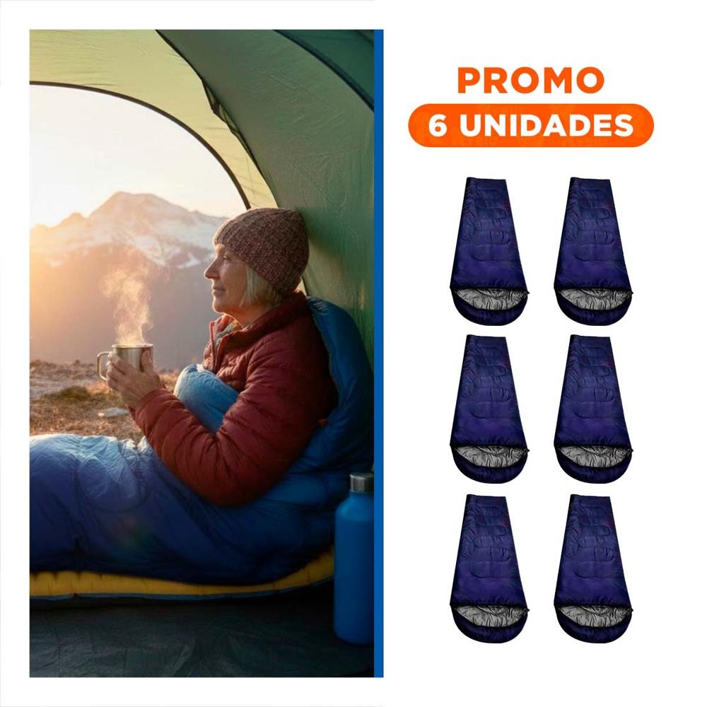 Pack6 Saco de Dormir para Camping Practico y Funcional