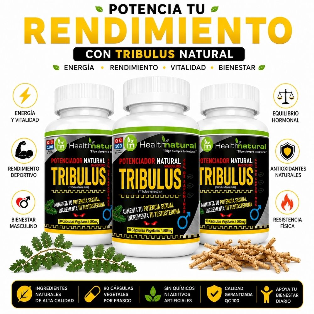 PACK 3 TRIBULUS TERRESTRE HEALTHNATURAL 1500MG