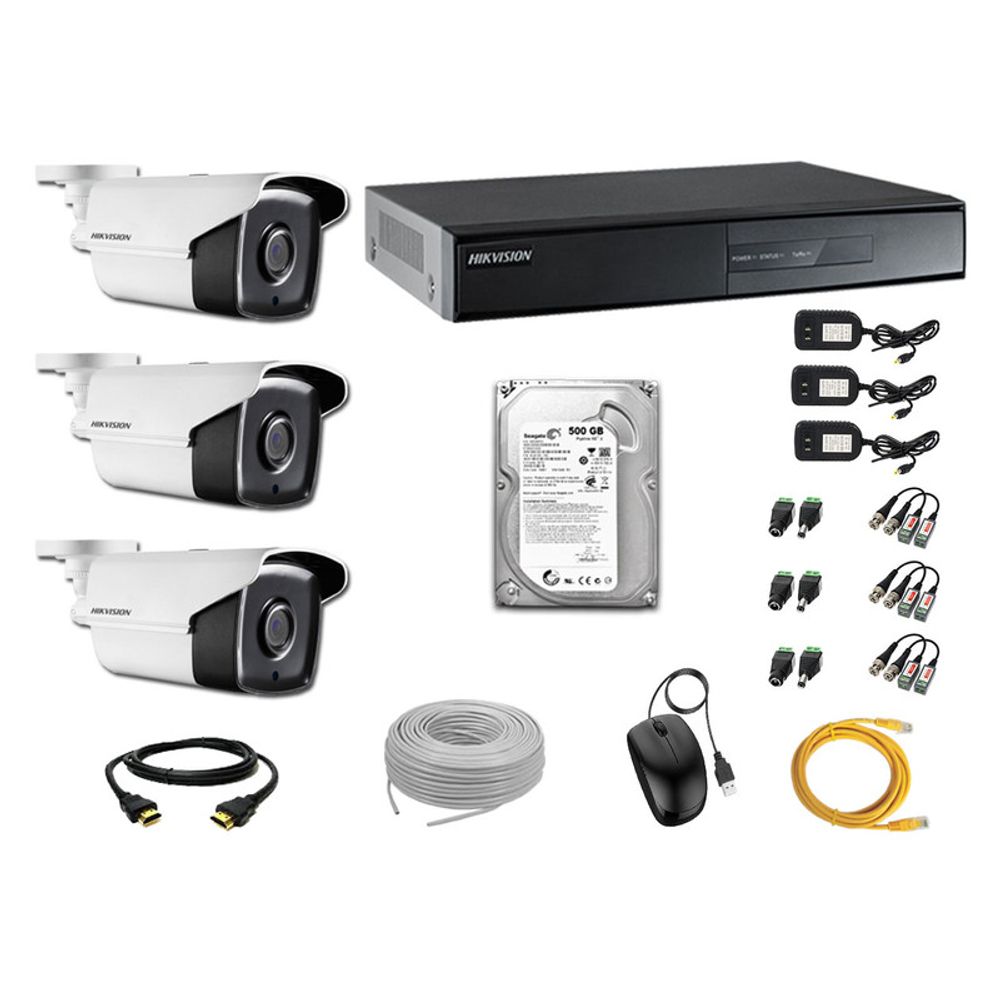 Kit 3 Cámaras de Seguridad Exterior It3F Hikvision Full Hd Kit 3 Cámaras de Seguridad Exterior It3F Hikvision Full Hd