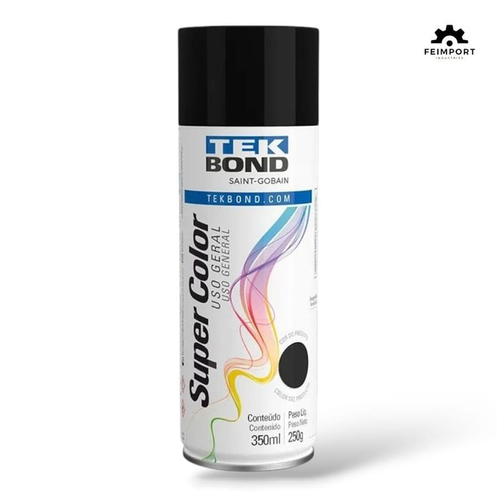 Pintura en aerosol uso gral Negro Brillante 400ml 