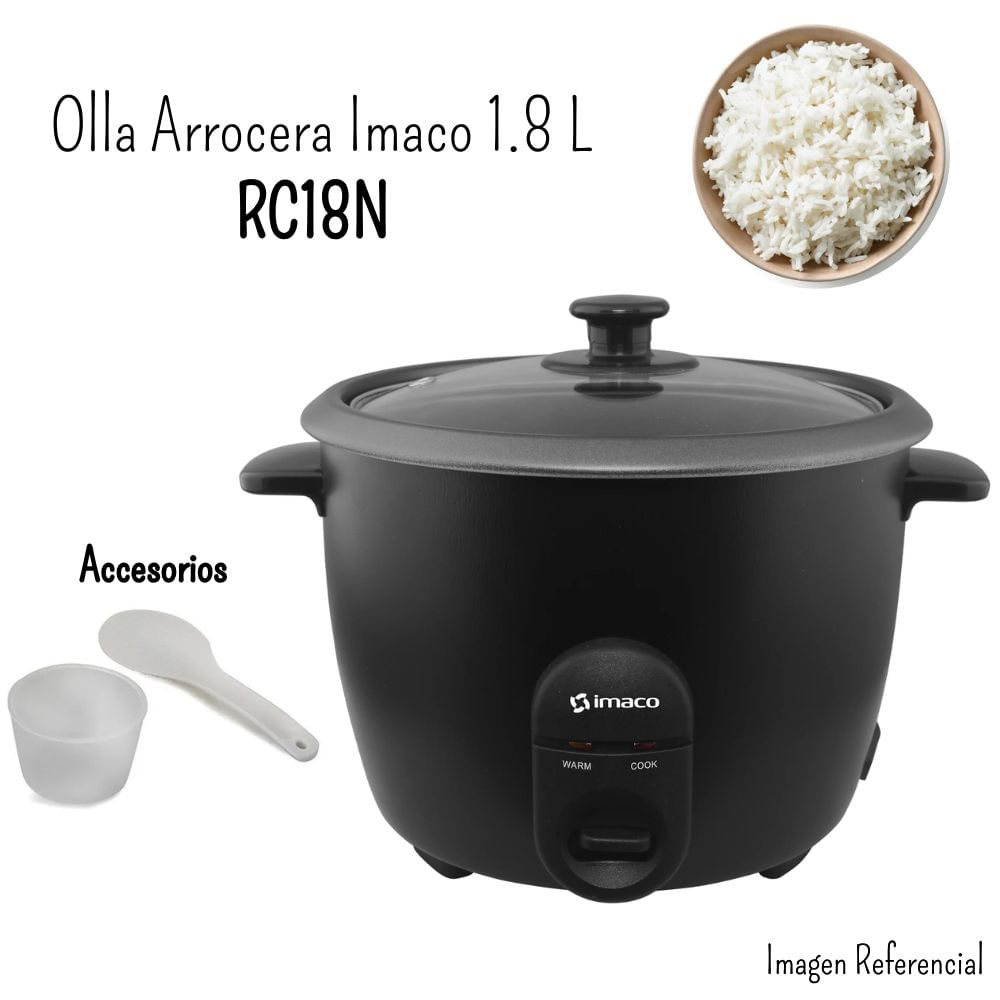 Olla Arrocera Imaco 1.8 lt NEGRO - RC18N