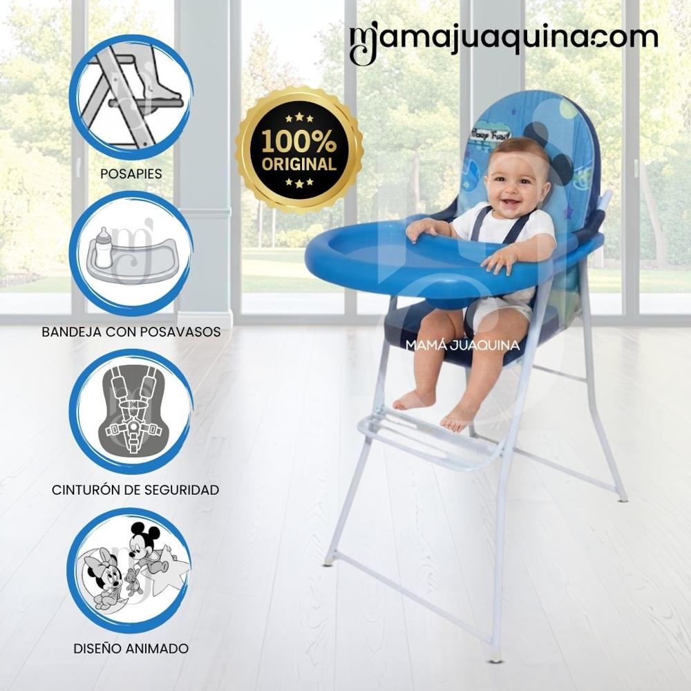 Silla de Comer Plegable MEESKA con DIseño Ratón Blue