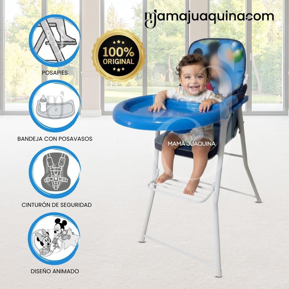 Silla de Comer Plegable MOUSKA con DIseño Ratón Blue