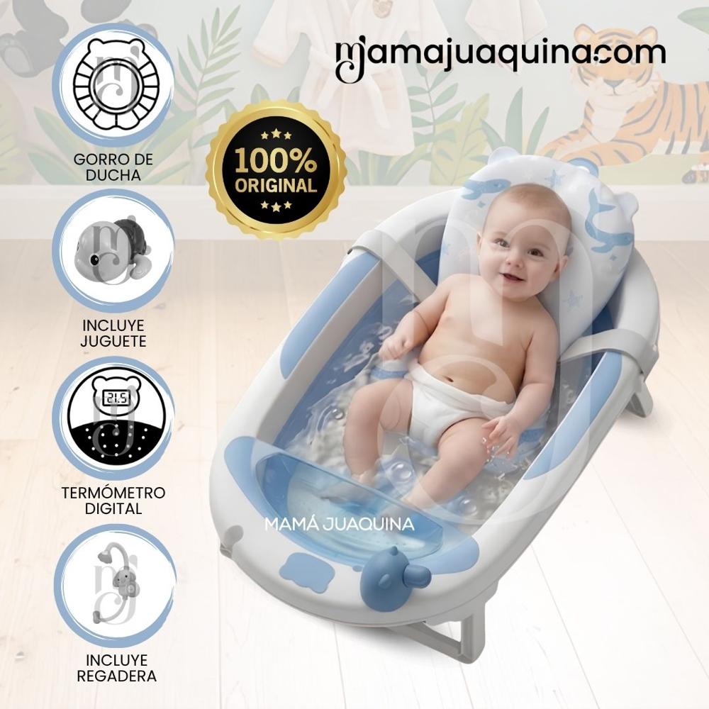 Bañera Plegable para Bebé JADDE PLUS con Accesorios Light Blue