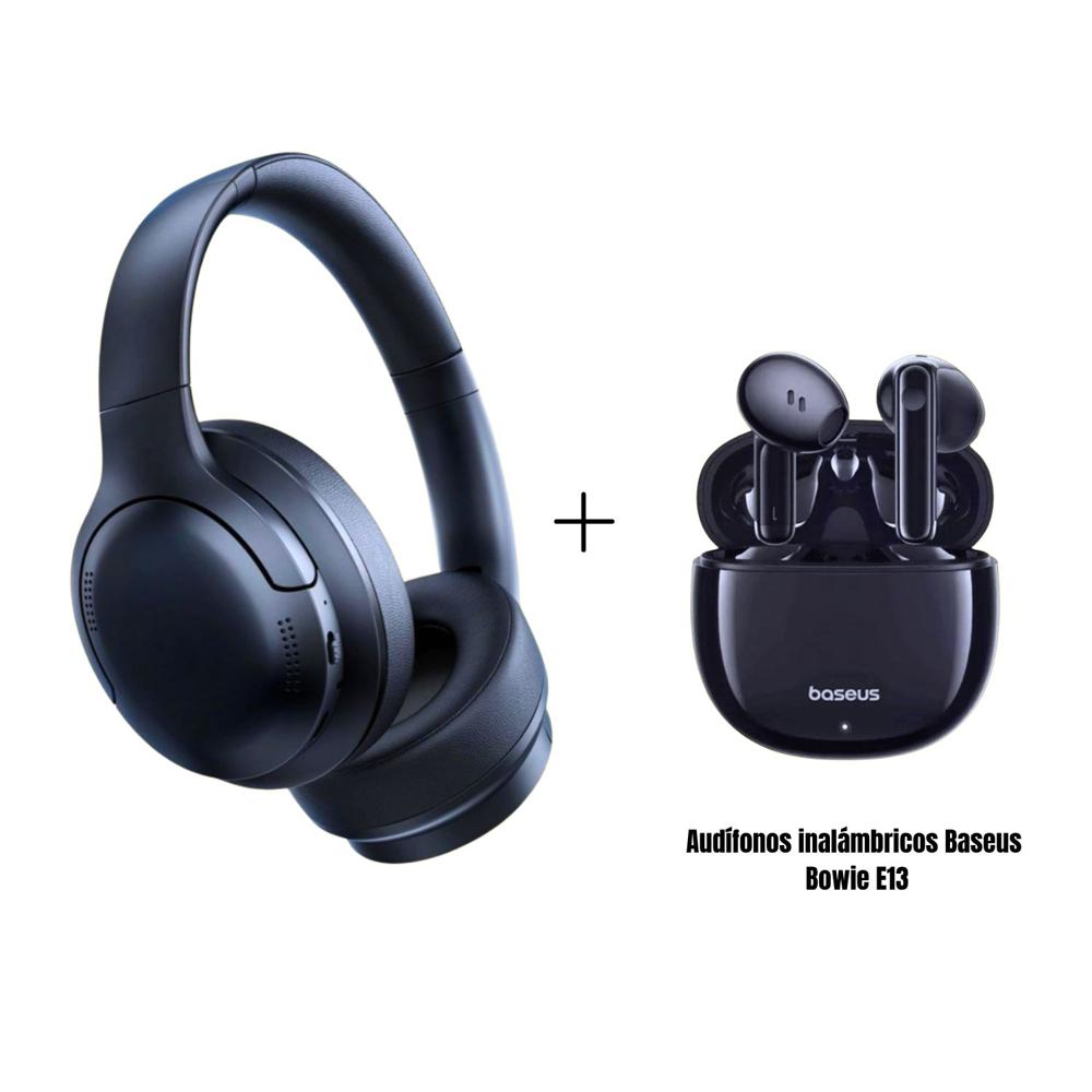 AUDIFONOS BASEUS BH1 LITE 80H. AUDIFONOS BOWIE E 13 30H INALAMBRICOS NEGRO