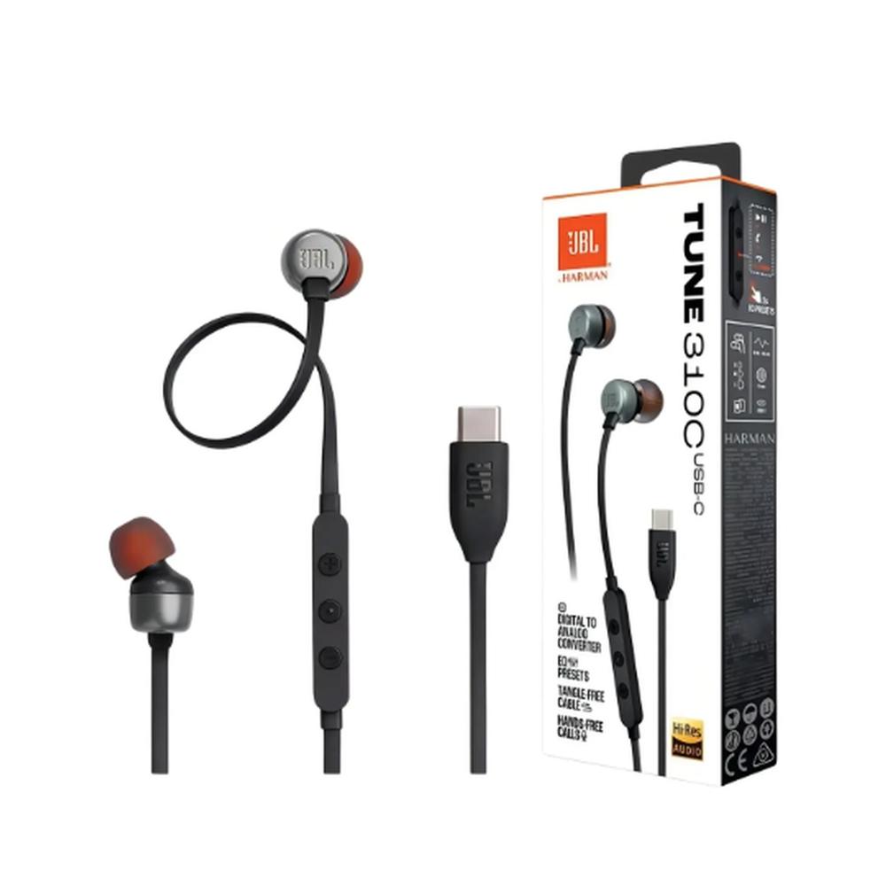 Audífonos JBL Tune 310C USB-C Negro In-Ear