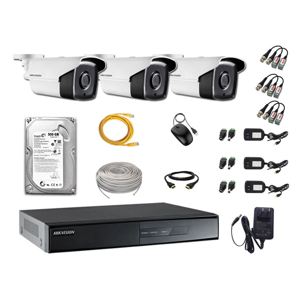 Kit 3 Cámaras de Seguridad Exterior It3F Hikvision Full Hd Kit 3 Cámaras de Seguridad Exterior It3F Hikvision Full Hd