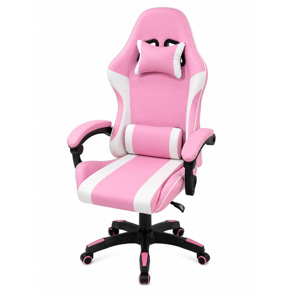 Silla Gamer Rosa Giratoria 360° Altura Ajustable Acolchada Incluye Cojín H353