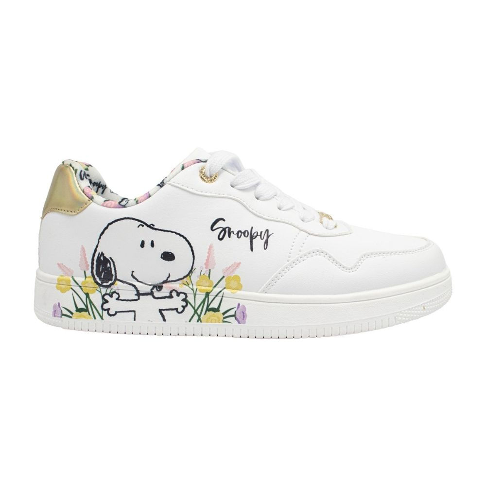 Zapatilla Mujer Casual Snoopy Blanco 35