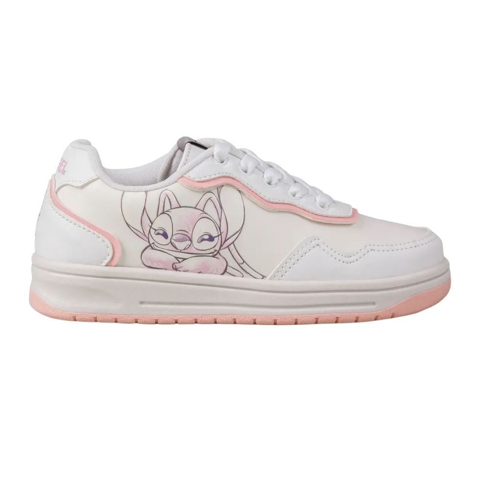 Zapatilla Mujer Casual Angel Stitch Blanco Rosado 35