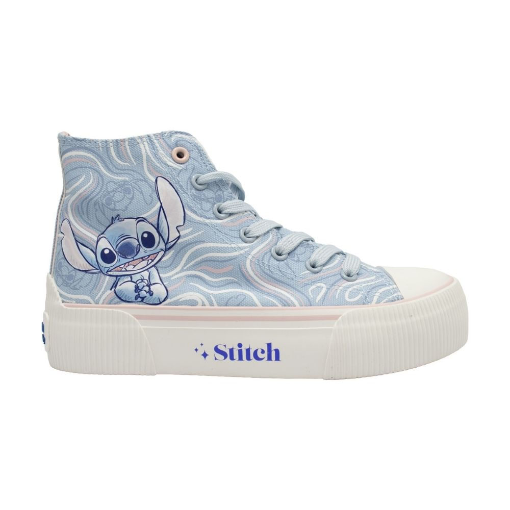 Zapatillas Mujer Urbanas Botin Stitch Celeste Rosado 36