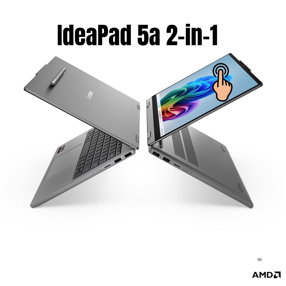 Laptop Lenovo IdeaPad 5a 2-in-1 AMD Ryzen 7 250 RAM 16GB SSD 512GB  TACTIL - 83UJ0012LM