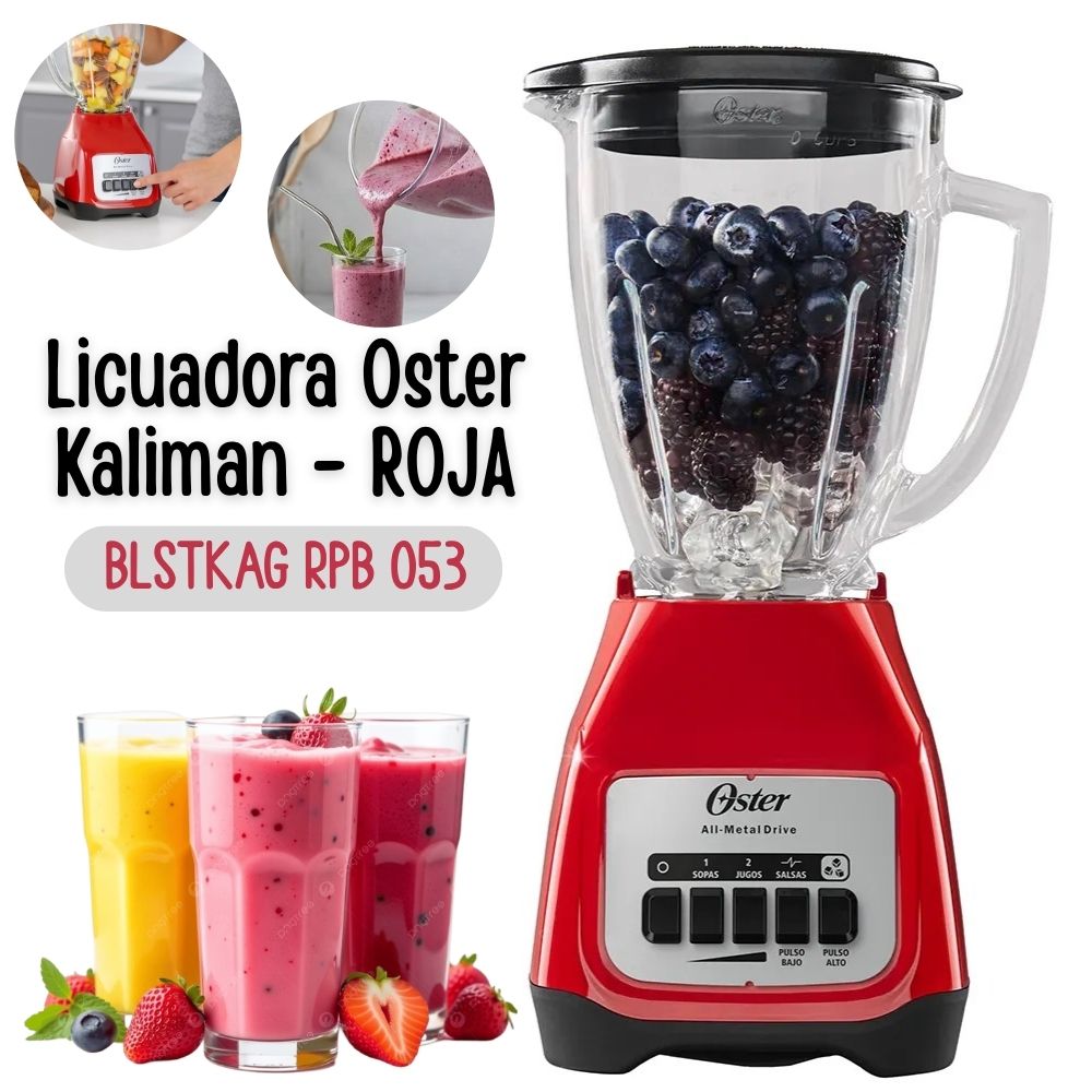 Licuadora Oster Kaliman 550W- Rojo