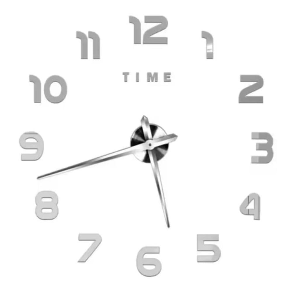 Reloj 3D Grande con Relieve Decorativo Moderno - Sala Hogar Oficina