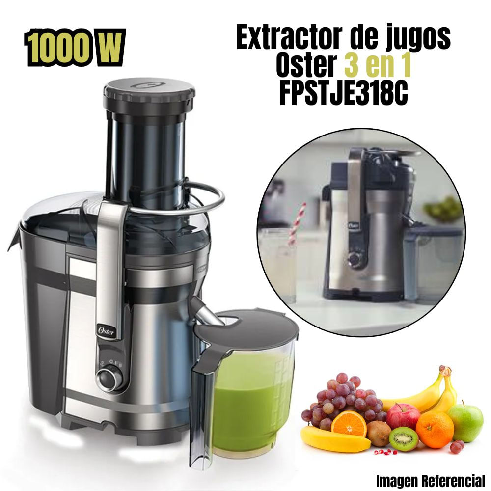 Extractor de Jugos Oster 3 En 1 - FPSTJE318C.