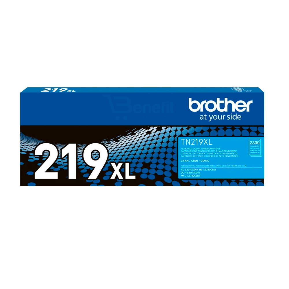 Toner Brother TN219XLC  Cyan HL-L3280CDW  DCP-L3560CDW Original