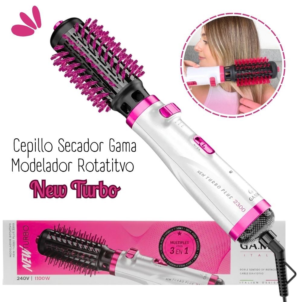 Cepillo Secador Gama Modelador Rotatitvo New Turbo Plus 2300 - ROSA