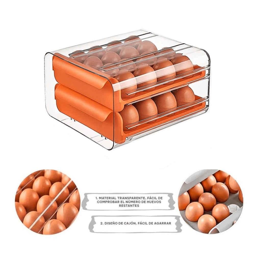 Organizador de Huevos Acrílico 2 Niveles