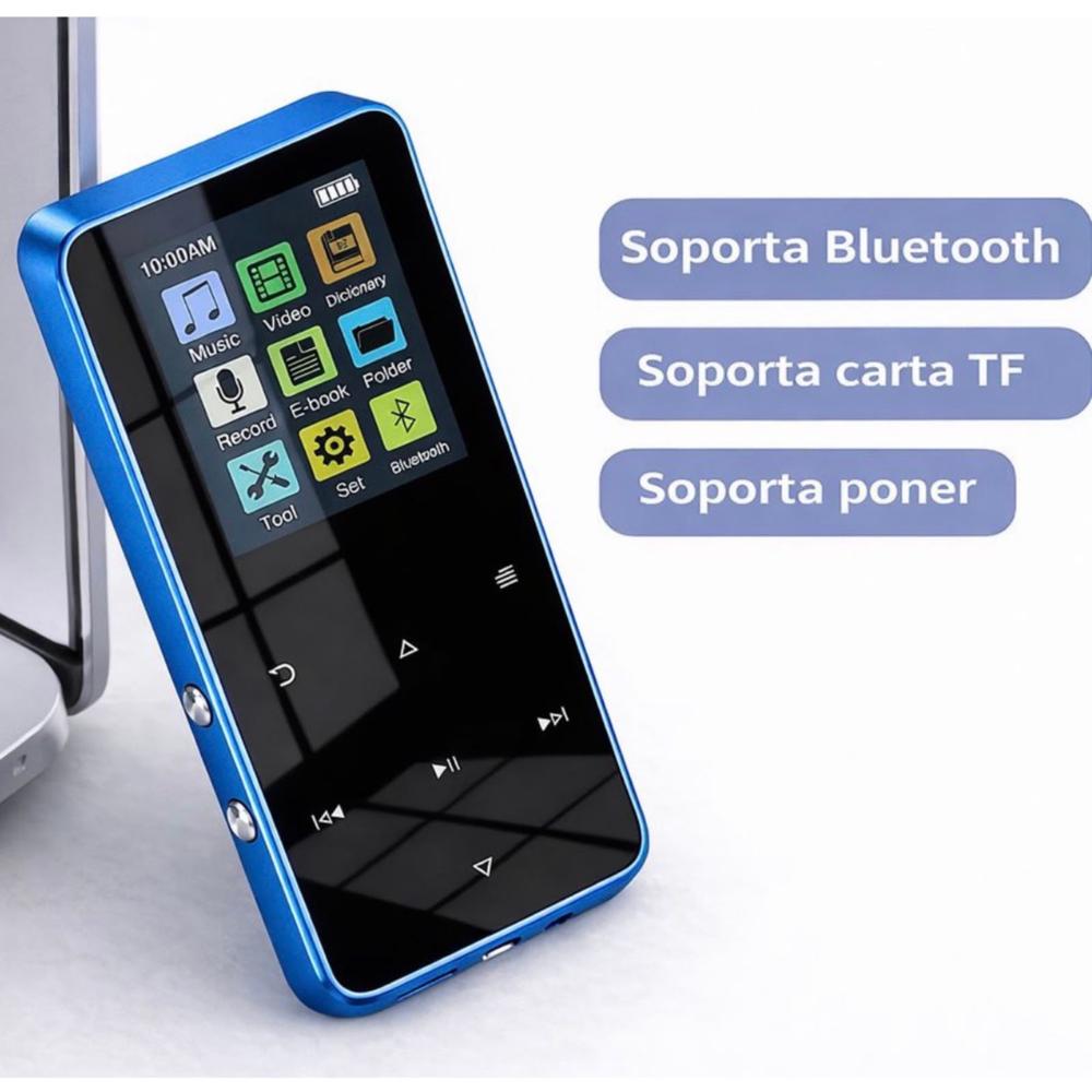 REPRODUCTOR MP3 BLUETOOTH 64 GB ZY001 LCD AZUL