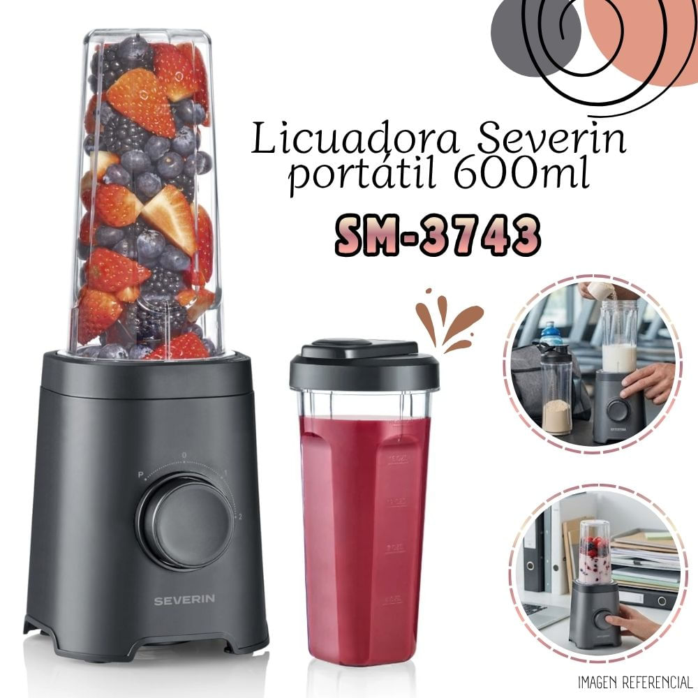 Licuadora Portátil SEVERIN 600ml - SM-3743