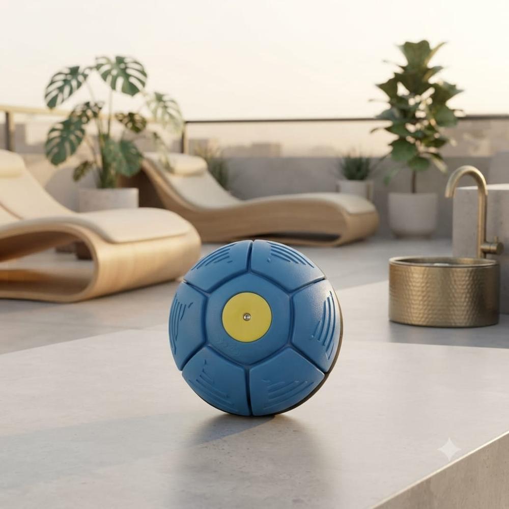 Juguete para Mascotas Flying Saucer Ball LED Transformable Azul