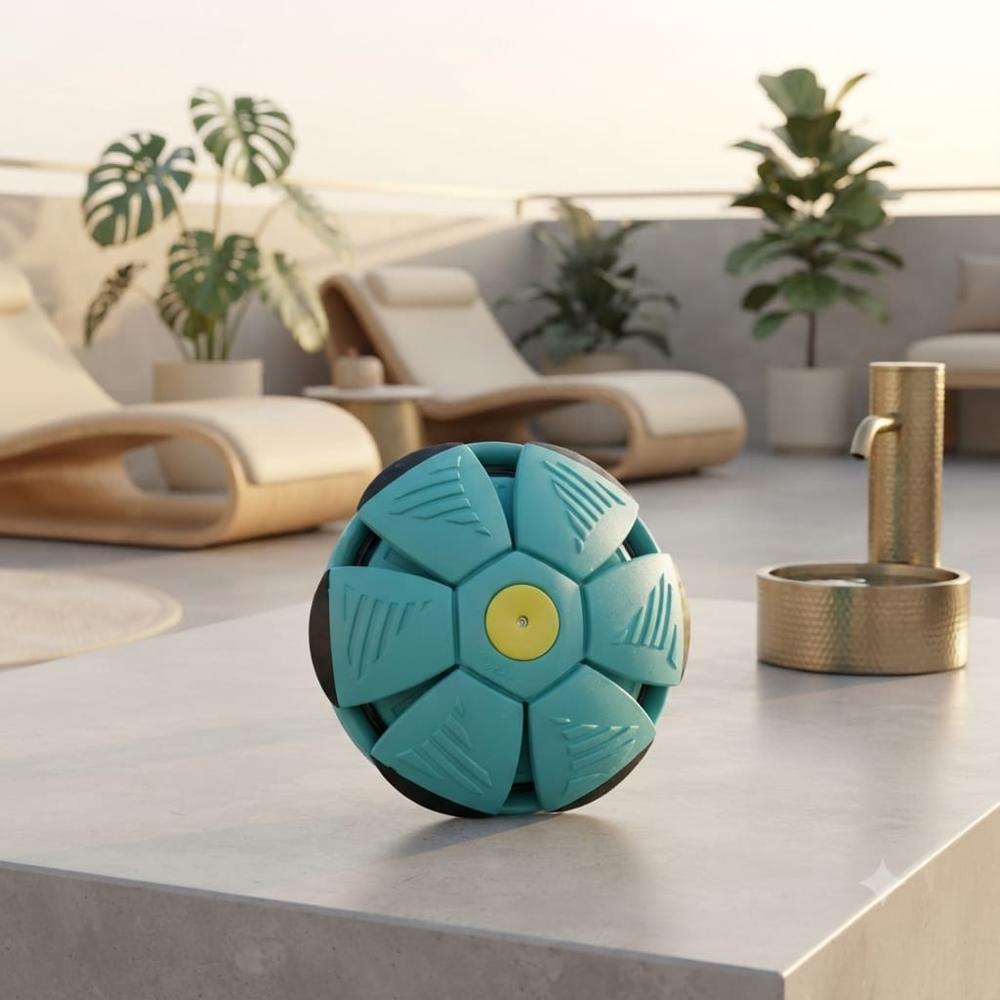 Juguete para Mascotas Flying Saucer Ball LED Transformable Verde