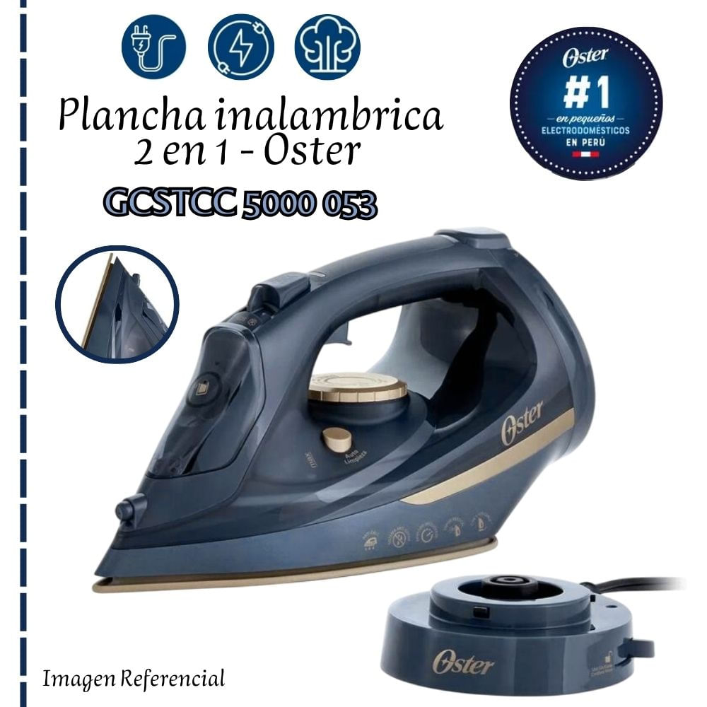 Plancha de vapor inalámbrica Oster 2 en 1 GCSTCC5000