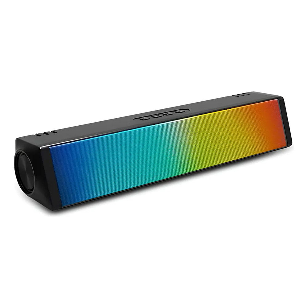 Parlante Portátil Bluetooth Soundbar 10W con Luces RGB y Función TWS